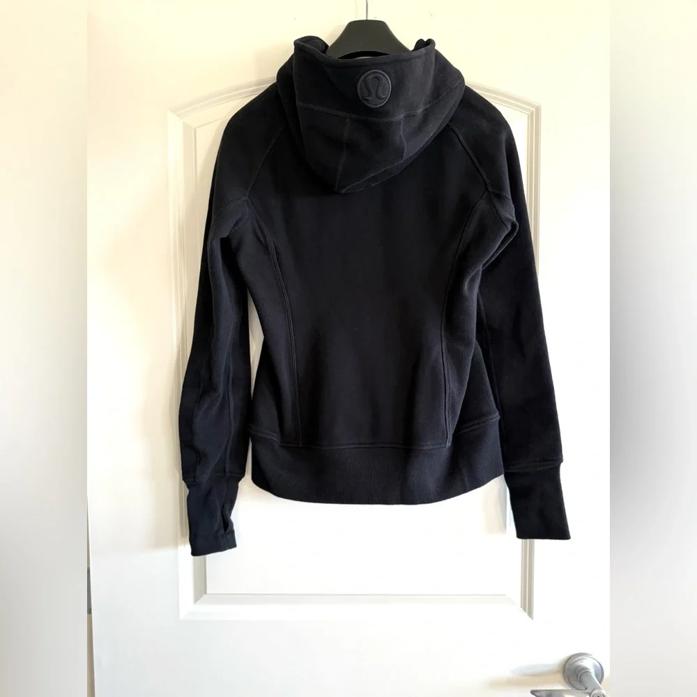Lululemon Black Scuba Hoodie, unique details, Women’s Size 10, EUC! - Picture 2 of 5